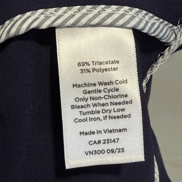 New Talbot Navy Blue Long One Button Blazer Vest Plus Petite 16W Wide Petite6082 - Picture 8 of 9